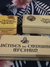 LOT de 3 boites ANCIENNES Bétises de Cambrai 