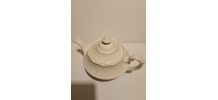 Théière Porcelaine blanche Anglaise Royale Cauldron
