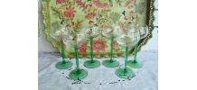 6 verres à vin d'Alsace verres à pied , verres ballon