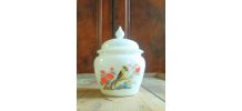 Joli pot à coton en opaline (AVON)