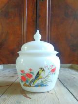 Joli pot à coton en opaline (AVON)