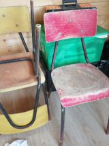 CHAISES D'ECOLIER ANNEE 50