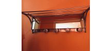 Vestiaire porte manteaux miroir aluminium   