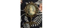 PORTE-Manteau fin Bronze  avec cadre 