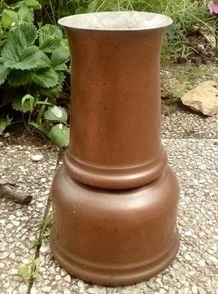pot , vase en  cuivre , vintage