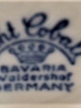 vase porcelaine bleu Bavaria doré à l’or fin, 30cm 