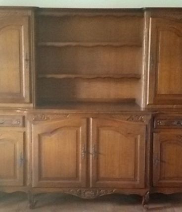  En chêne massif : le buffet-sa table-ses 6 chaises paillées