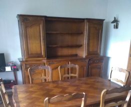  En chêne massif : le buffet-sa table-ses 6 chaises paillées