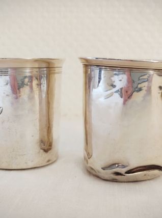 Timbale en argent ancienne lot de 2