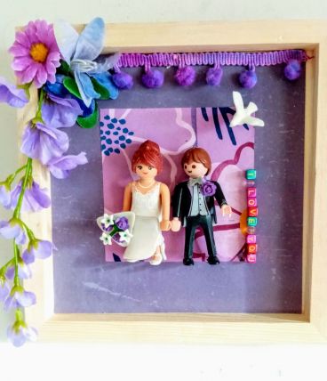 Cadre de mariage Playmobil personnalisable