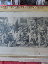 Grande Eau Forte "L'Entrée de Charles V à Anvers"