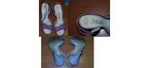 Vintage années 60 sandales violettes marque Jehanne