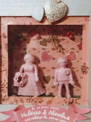 Cadre de mariage dinosaures, cadeau mariage