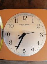 Horloge formica vintage pendule murale "Comptoir Nantais"
