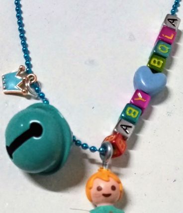 Collier Bola de grossesse  bleu Playmobil