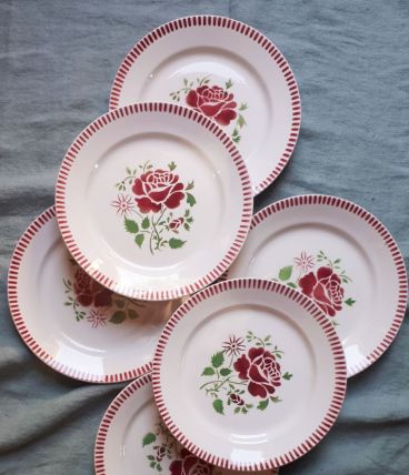Lot 6 assiettes anciennes K&amp;G Luneville