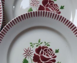 Lot 6 assiettes anciennes K&amp;G Luneville