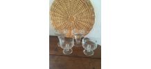 4 coupes à glace vintage et dépareillées.