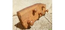 pateres  , porte manteau  en  chene, vintage