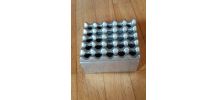 Cendrier carré design vintage en aluminium