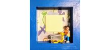 Cadre Playmobil courses bloc post-it listes