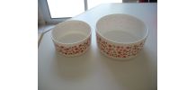 2 saladiers arcopal vintage scania fleurs 1 de 17 cm et un 2
