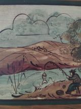 Tableau sur bois Claude Braun 1984