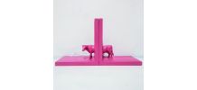 Serre livres vache en rose fuchsia