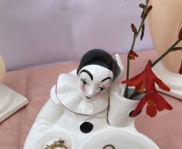 Vide poche vintage pierrot en porcelaine 