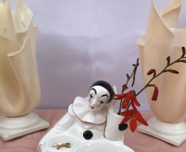 Vide poche vintage pierrot en porcelaine 