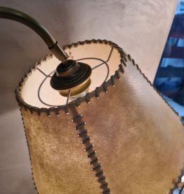  Lampadaire, liseuse 1970 a 80 en laiton brossé et vernis 15