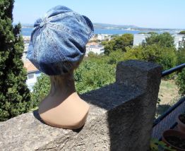 CASQUETTE CHAPEAU VINTAGE GAVROCHE T 55 CM BLEU JEAN