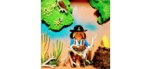 Cadre Playmobil western, personnalisable, cowboy