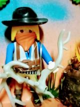 Cadre Playmobil western, personnalisable, cowboy