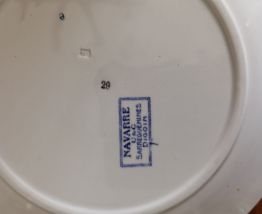 8 assiettes anciennes numérotées Sarreguemines Digoin