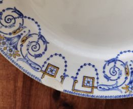 8 assiettes anciennes numérotées Sarreguemines Digoin