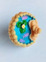Bague réglable, bassin aquatique, lotus, poissons