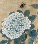 Estampe floral chinoise époque Quing 
