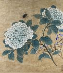 Estampe floral chinoise époque Quing 