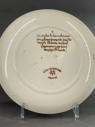 Assiette historique Jeanne d'Arc 