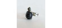 Bague réglable petite tortue de jardin, pour tous