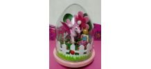 Lampe Playmobil veilleuse rose, licorne et fillette