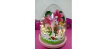 Lampe Playmobil veilleuse rose, licorne et fillette