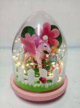 Lampe Playmobil veilleuse rose, licorne et fillette