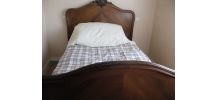 lit ancien  bois placage acajou