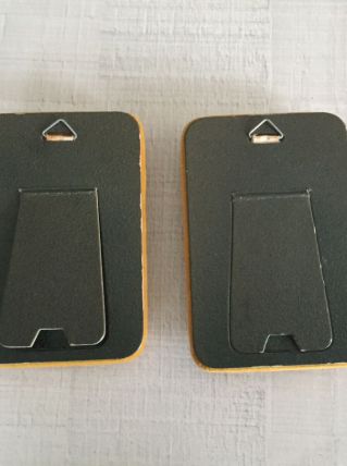 paire de cadre en relief en étain
