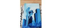 Tableau signé toile Art huile sur toile 
