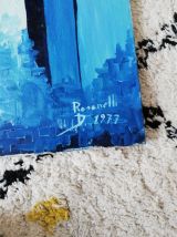 Tableau signé toile Art huile sur toile 