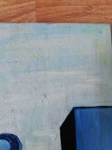Tableau signé toile Art huile sur toile 