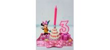 Bougeoir d'anniversaire Minnie Mouse, bougie chiffre